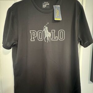 Polo Ralph Lauren Black Short Sleeve Tee Classic Crew Neck